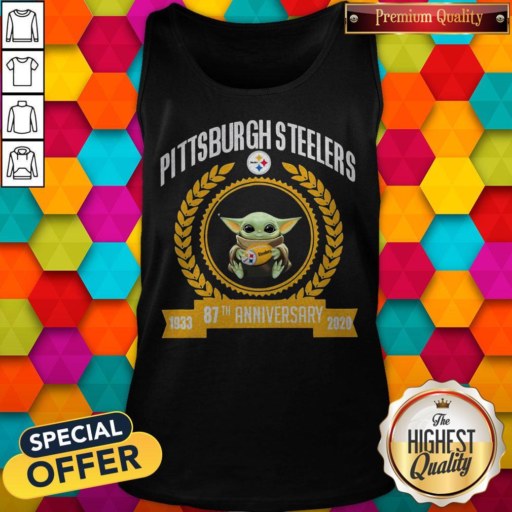 Baby Yoda Pittsburgh Steelers 87th Anniversary 1933-2020 Shirt