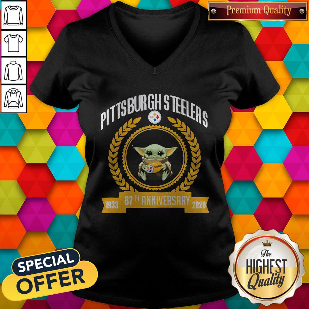 Baby Yoda Pittsburgh Steelers 87th Anniversary 1933-2020 Shirt