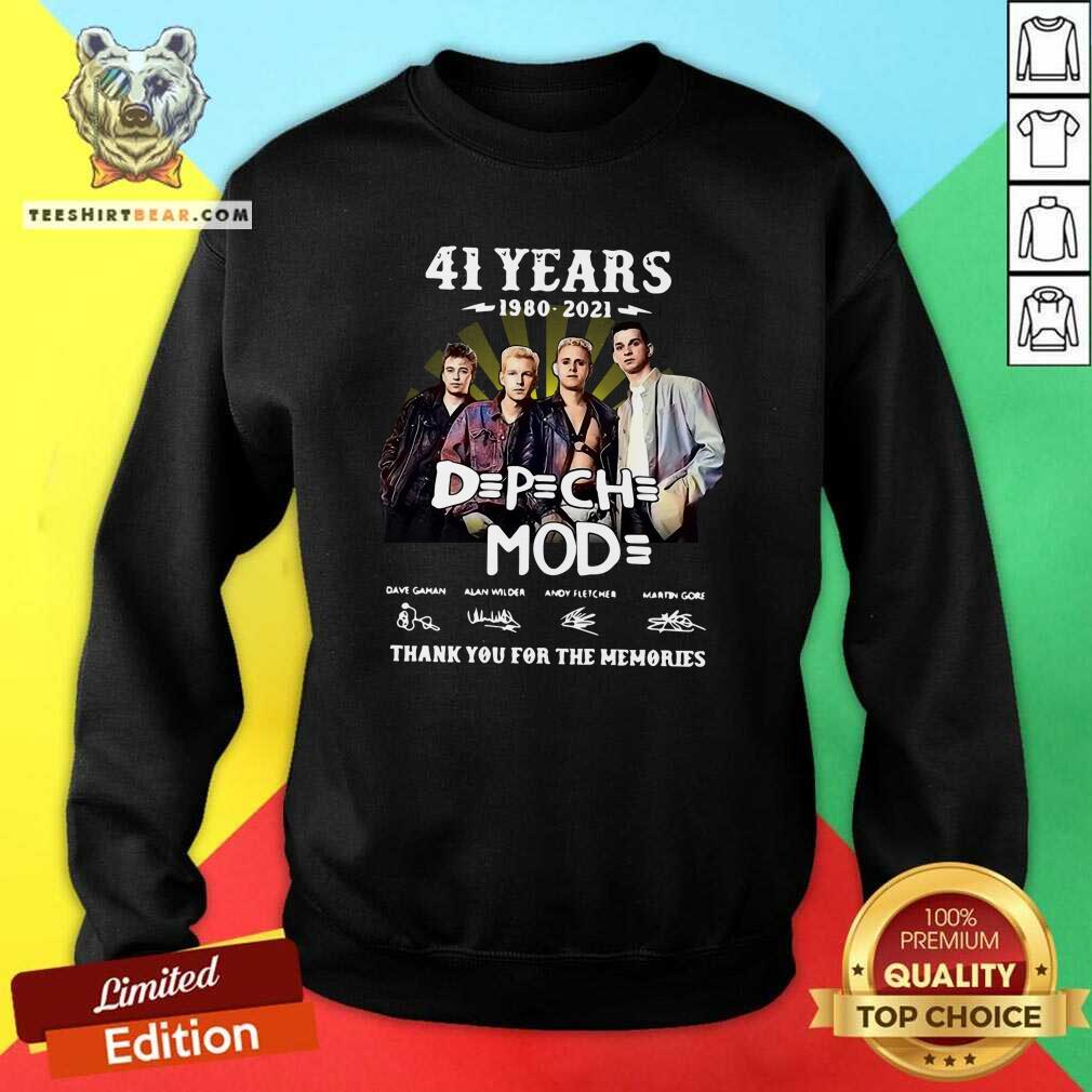 Colorful 41 Years 1980 2021 Depeche Mode Signature Shirt