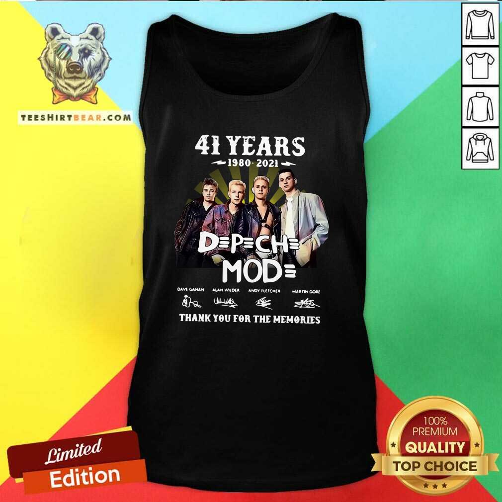 Colorful 41 Years 1980 2021 Depeche Mode Signature Shirt