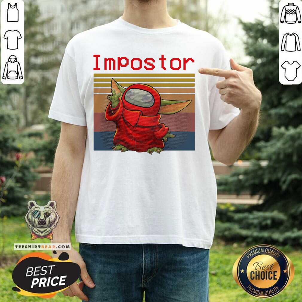 Cute Baby Yoda Impostor Among Us Vintage Shirt