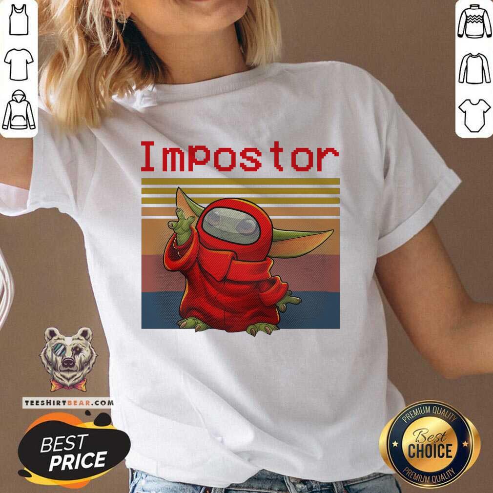 Cute Baby Yoda Impostor Among Us Vintage Shirt