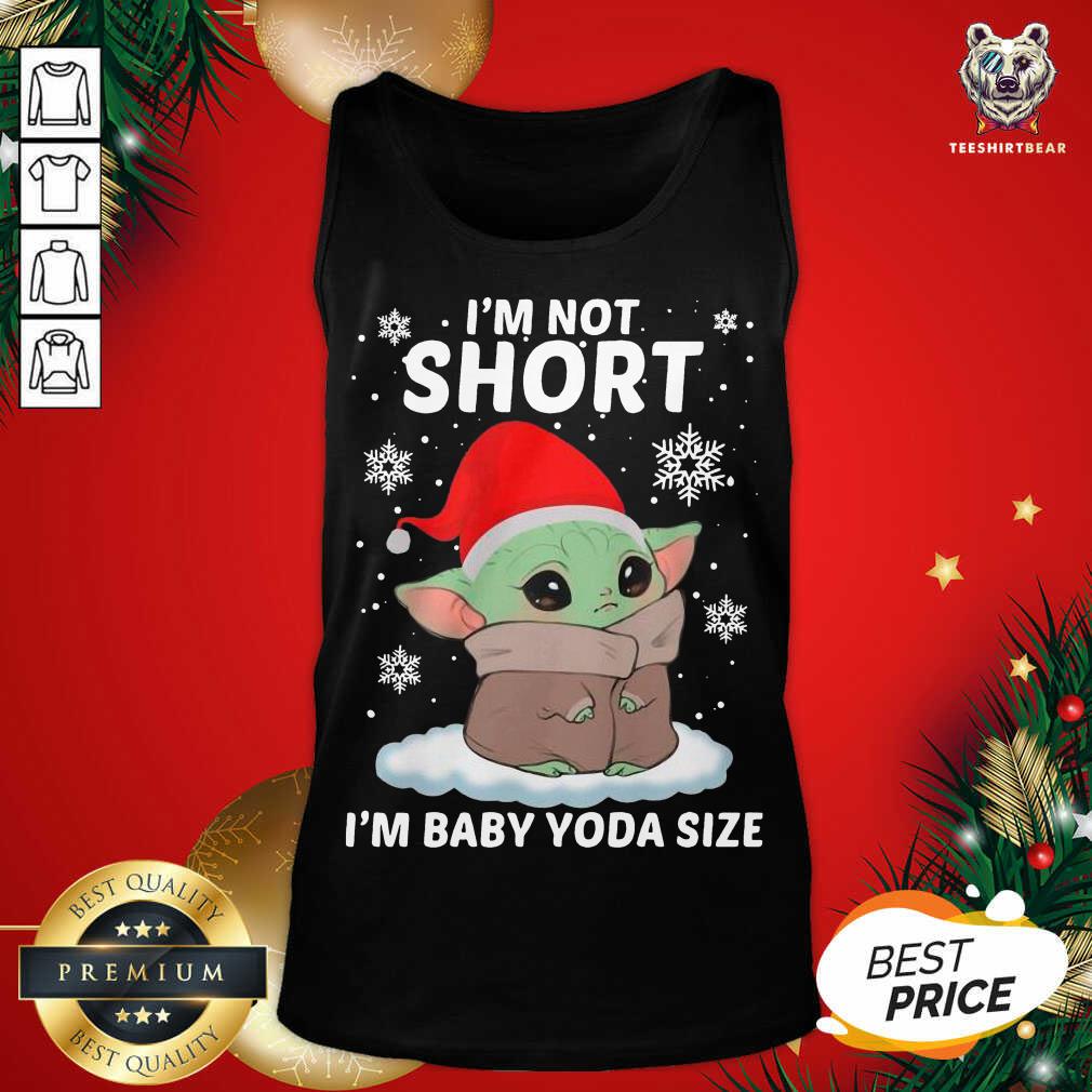 Cute Baby Yoda Santa I’m Not Short I’m Baby Yoda Size Merry Christmas Shirt
