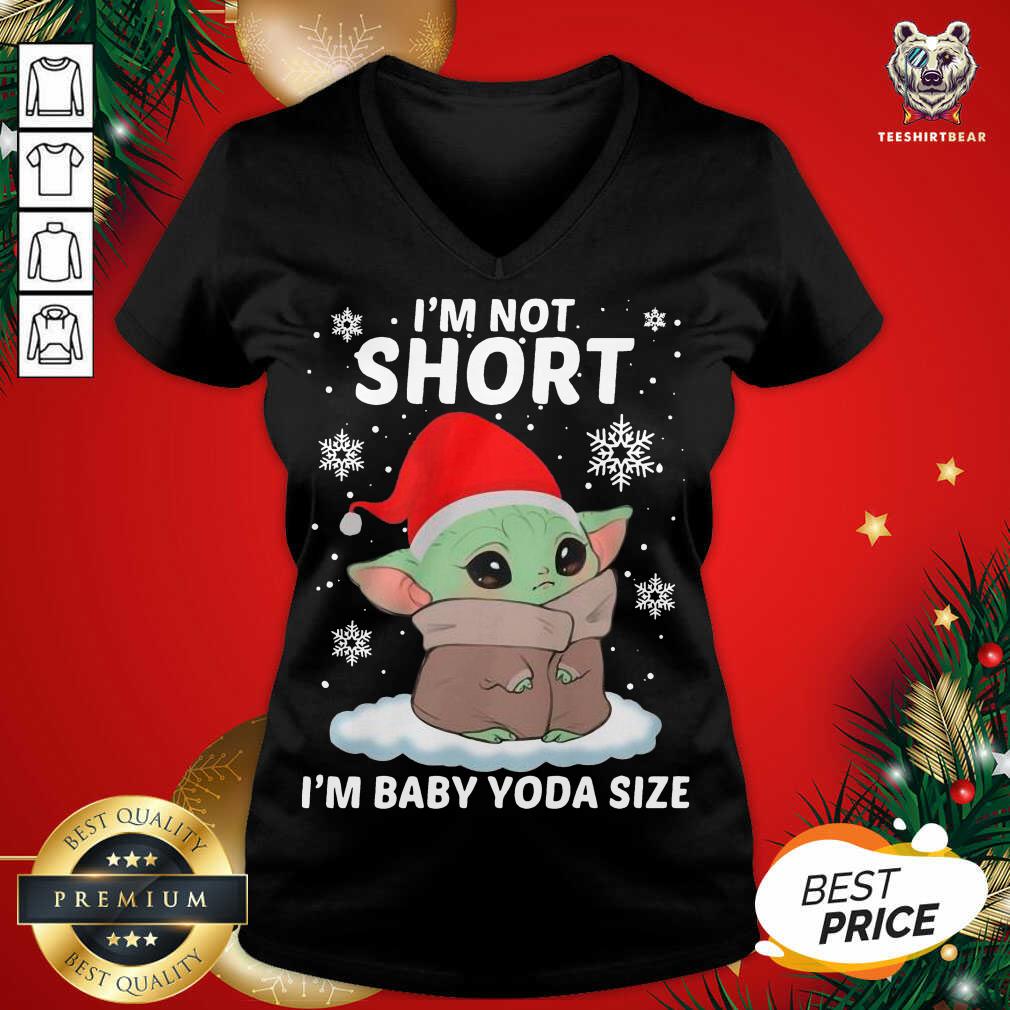 Cute Baby Yoda Santa I’m Not Short I’m Baby Yoda Size Merry Christmas Shirt