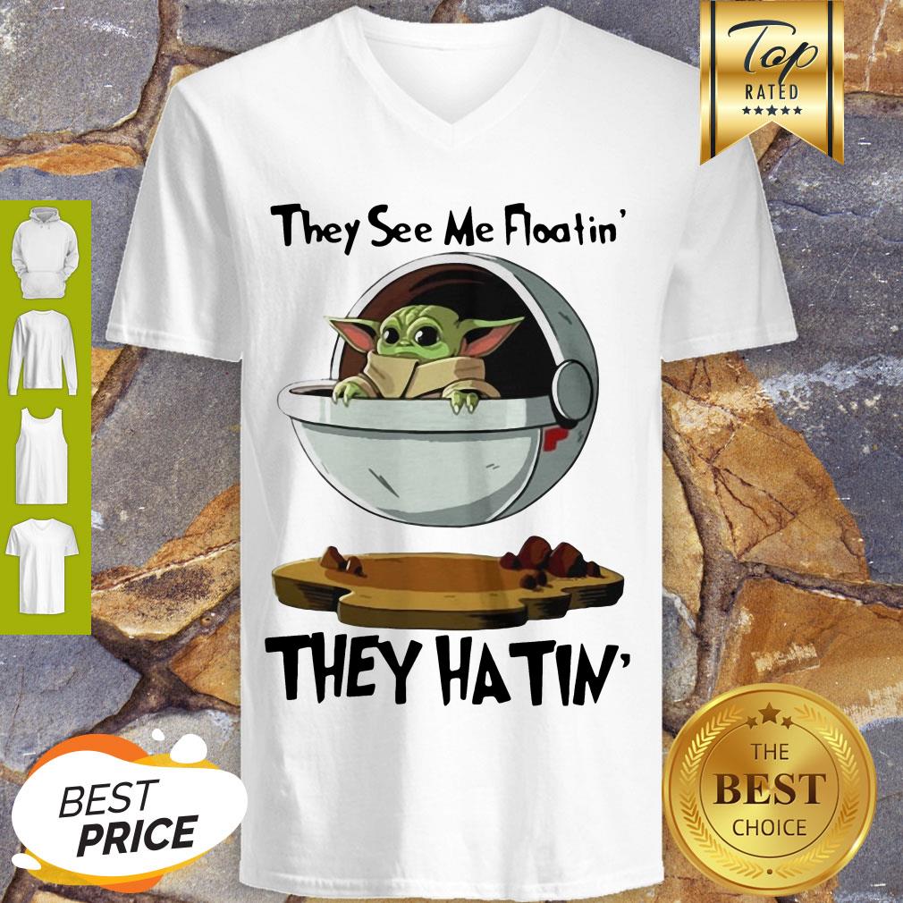 Cute Baby Yoda They See Me Floatin’ They Hatin’t Star Wars Shirt
