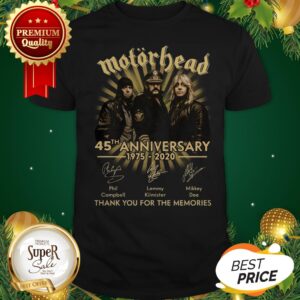 Official Motorhead 45th Anniversary 1975 2020 Signatures Shirt