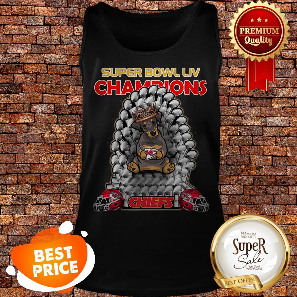 Daschund Super Bowl LIV Throne Kansas City Chiefs Champions Shirt