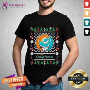Good Miami Dolphins Grateful Dead Ugly Christmas Sweater Shirt