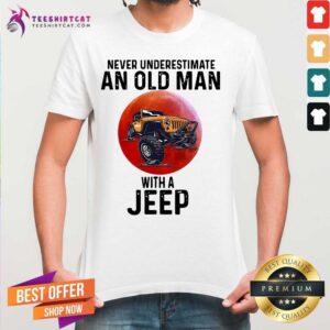 Official Never Underestimate An Old Man With A Jeep Shirt