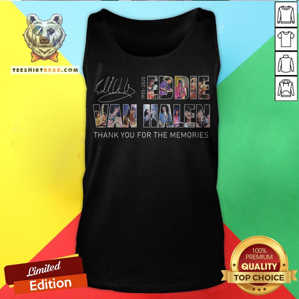 Eddie Van Halen 1955-2020 Thank You For The Memories Signature Shirt