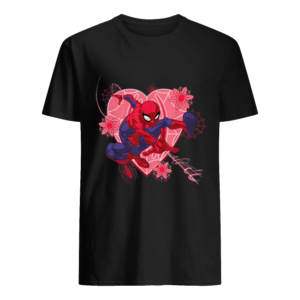 Spiderman Heart And Flower Shirt