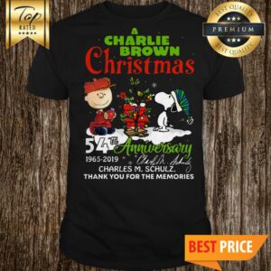 A Charlie Brown And Snoopy Christmas 54th Anniversary 1965 2019 Signature Shirt
