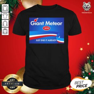 Original Giant Meteor 2020 Just End It Already Shirt