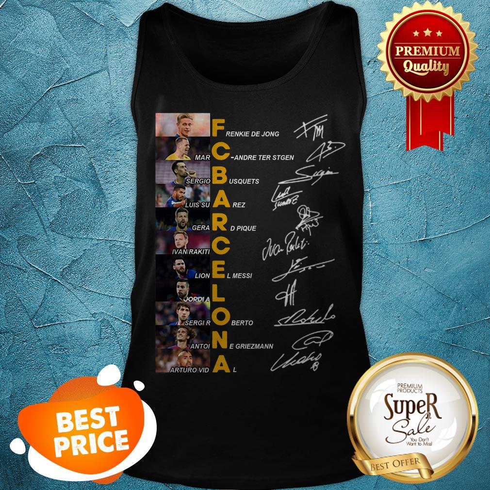 FC Barcelona Signatures Frenkie De Jong Luis Suarez Ivan Rakitic Shirt