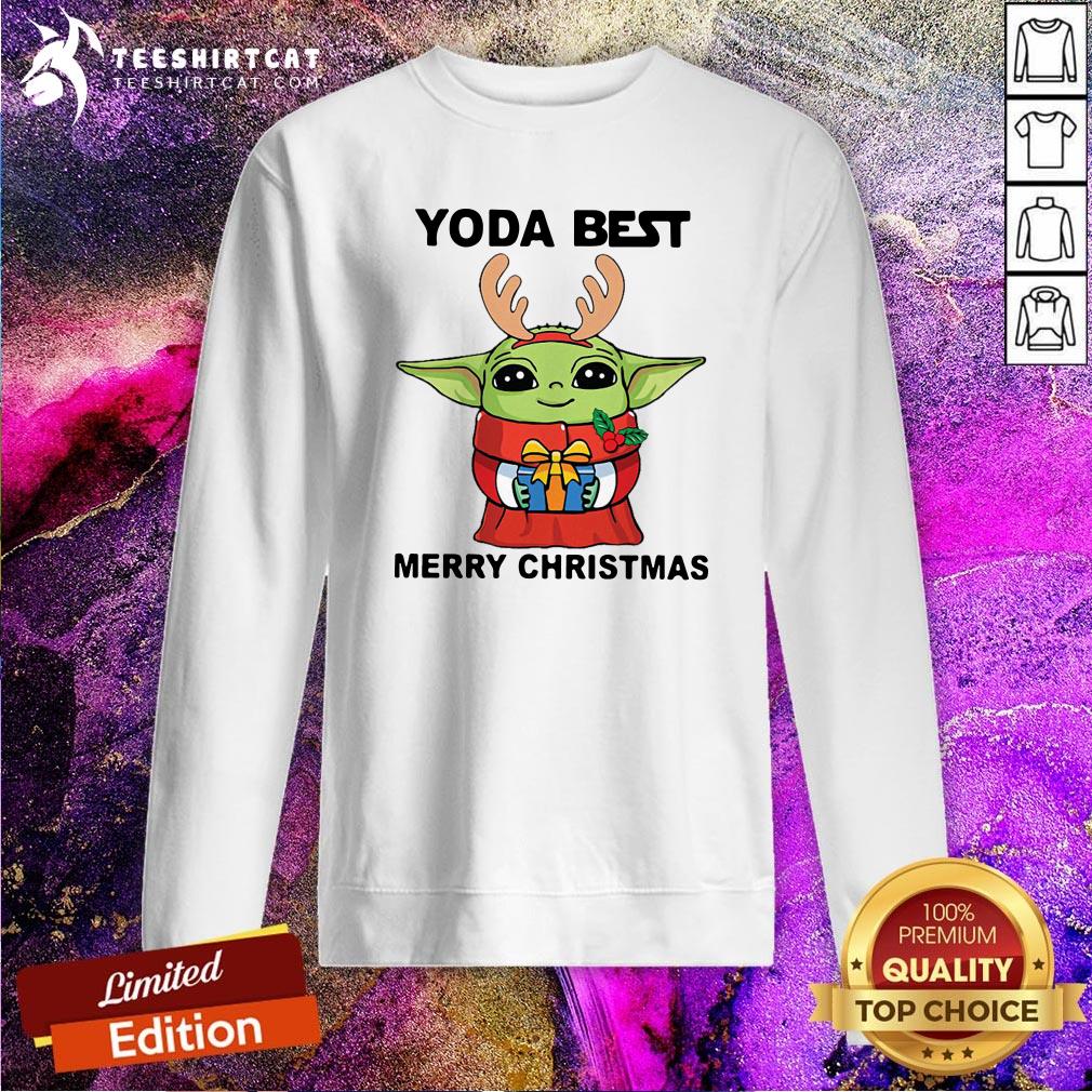 Funny Yoda Reindeer Best Merry Christmas Shirt