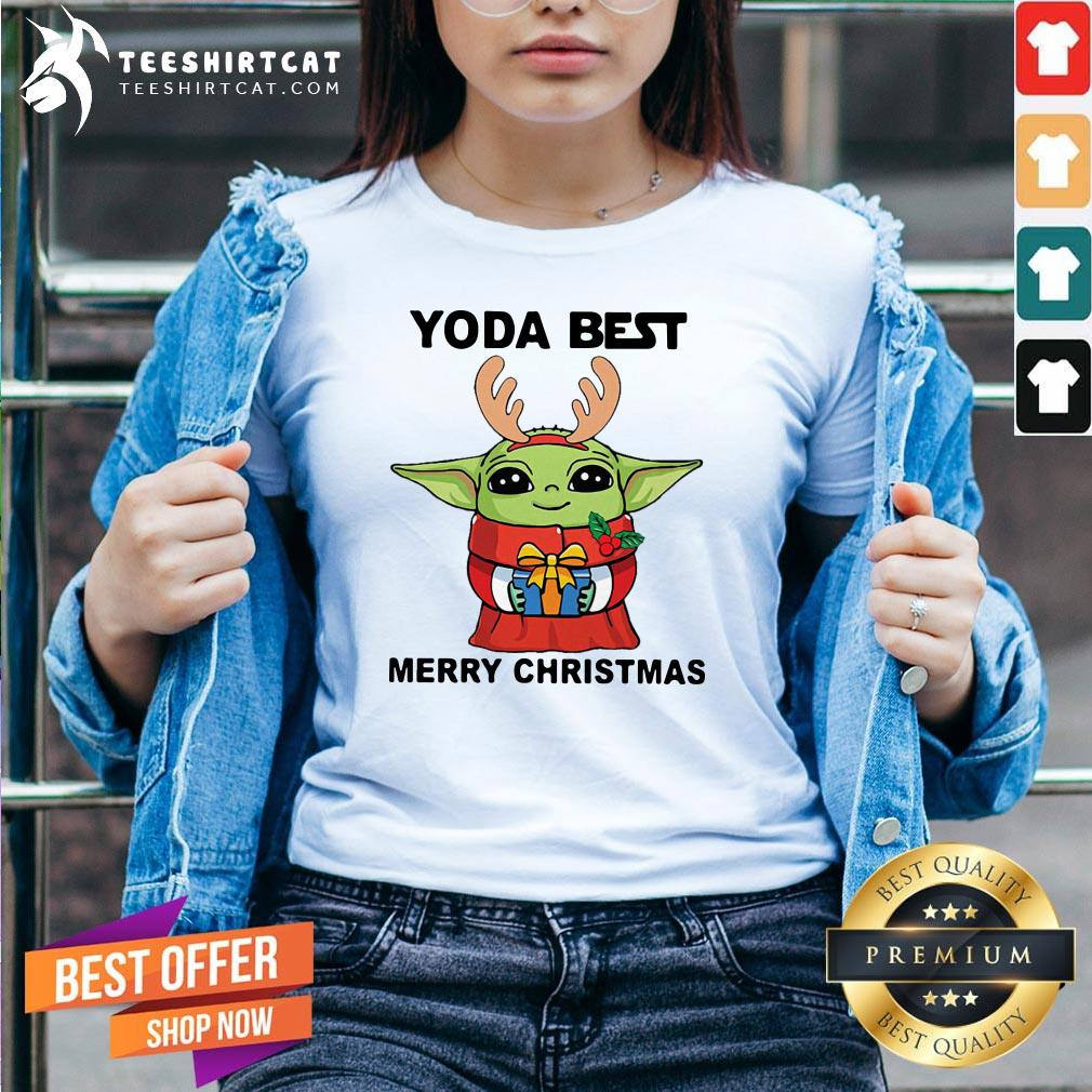 Funny Yoda Reindeer Best Merry Christmas Shirt