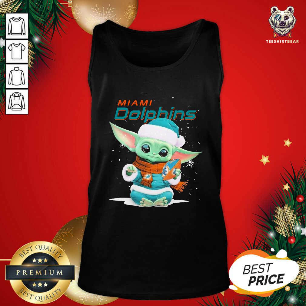 Good Baby Yoda Play Rugby Miami Dolphins Merry Christmas Shirt