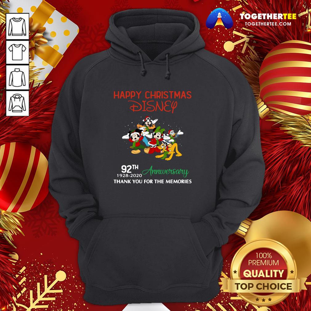 Good Christmas Disney 92th Anniversary Thank You For The Memories Shirt