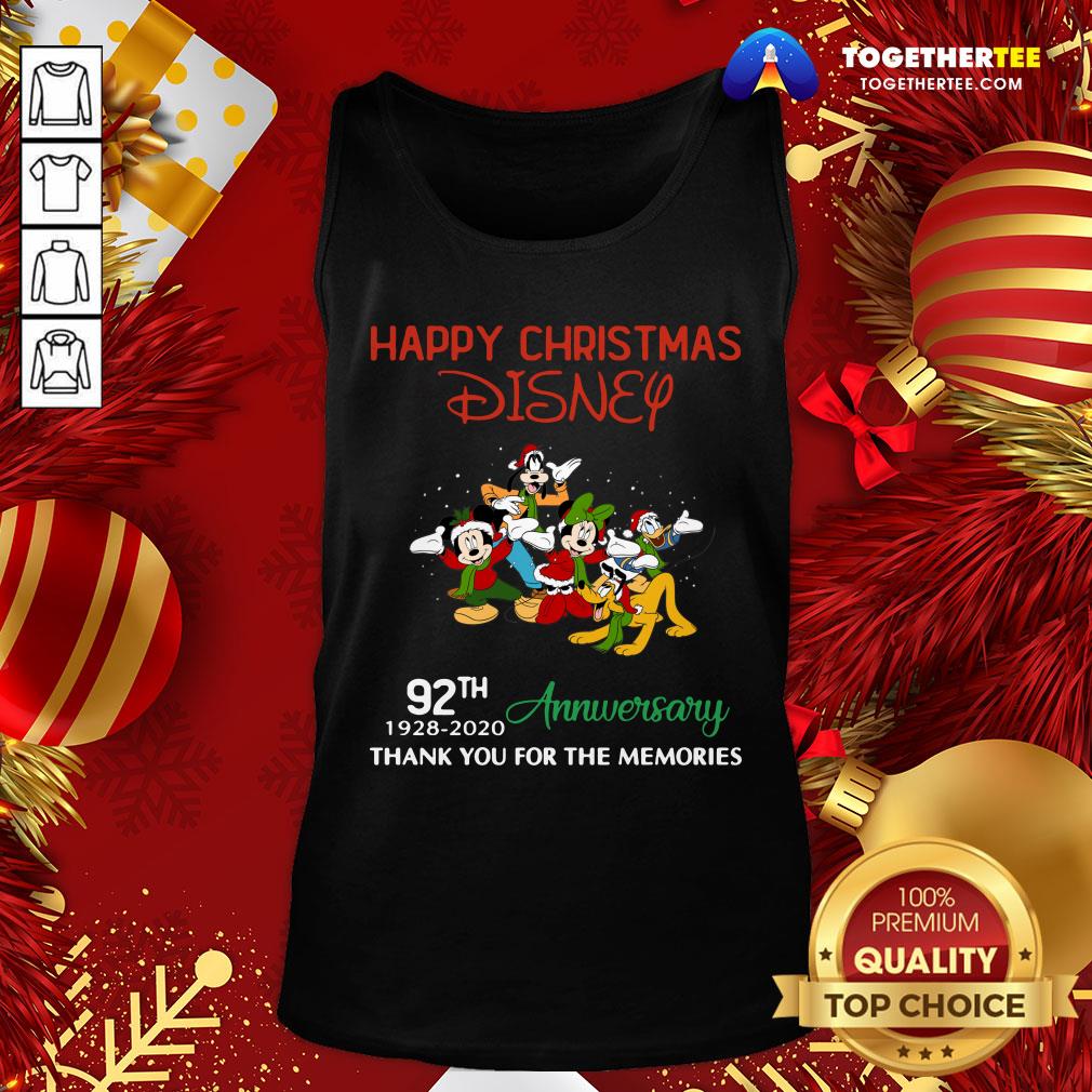 Good Christmas Disney 92th Anniversary Thank You For The Memories Shirt
