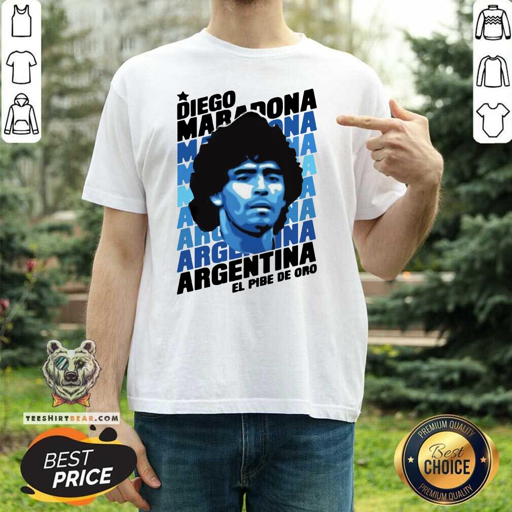 Good Diego Maradona Argentina El Pibe De Oro Shirt