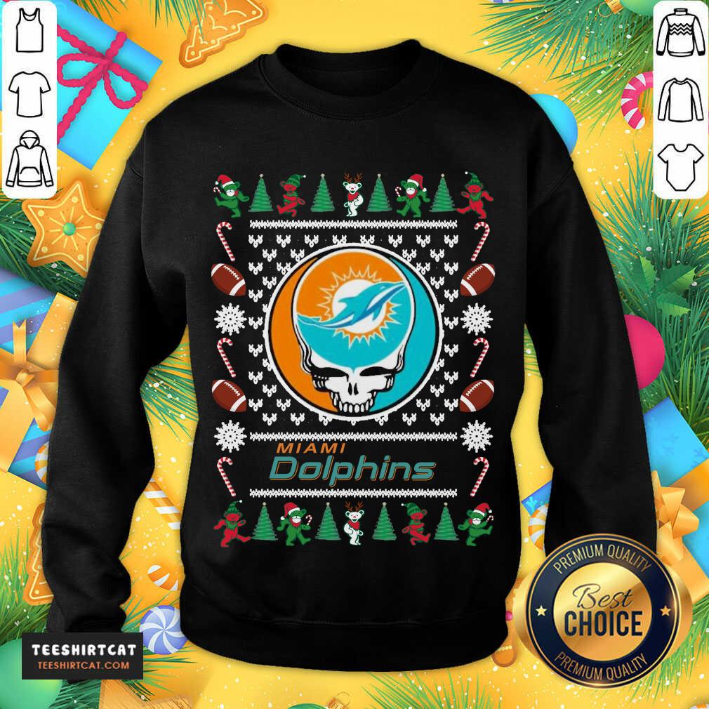 Good Miami Dolphins Grateful Dead Ugly Christmas Sweater Shirt