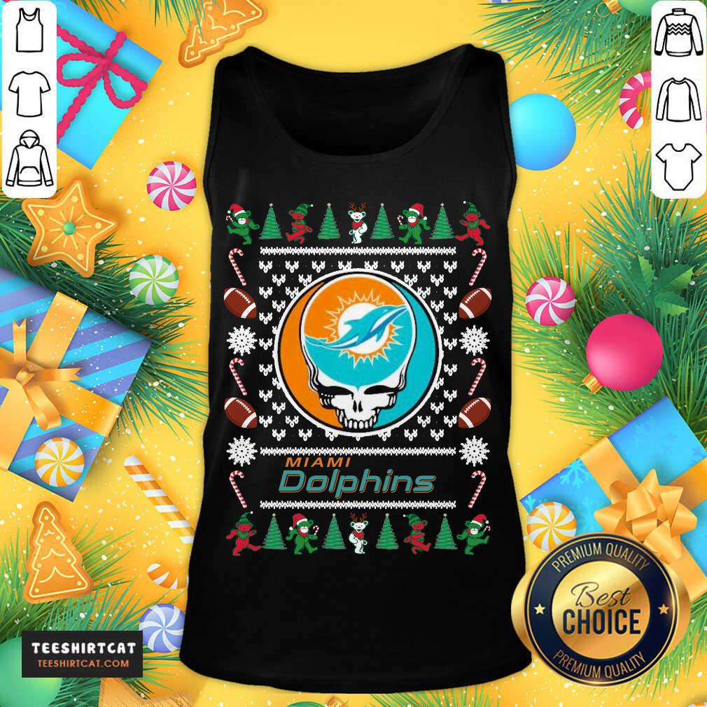 Good Miami Dolphins Grateful Dead Ugly Christmas Sweater Shirt