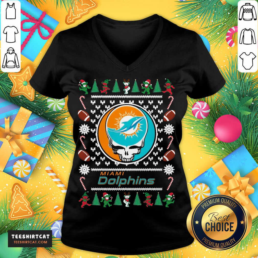 Good Miami Dolphins Grateful Dead Ugly Christmas Sweater Shirt