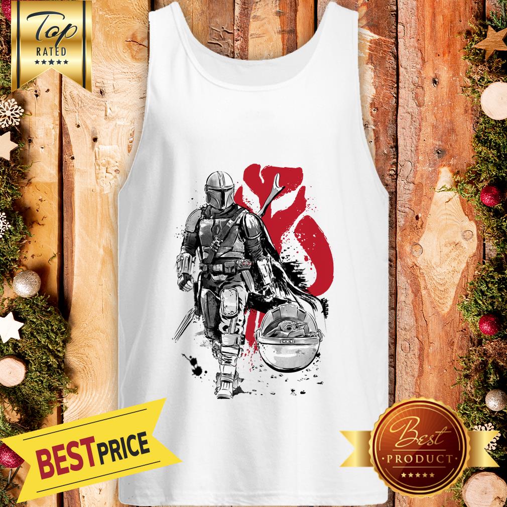 Good The Mandalorian Lone Hunter And Cub Baby Yoda Shirt