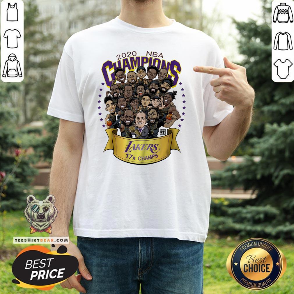Great 2020 NBA Champions Los Angeles Lakers 17 Champs Cartoon Shirt