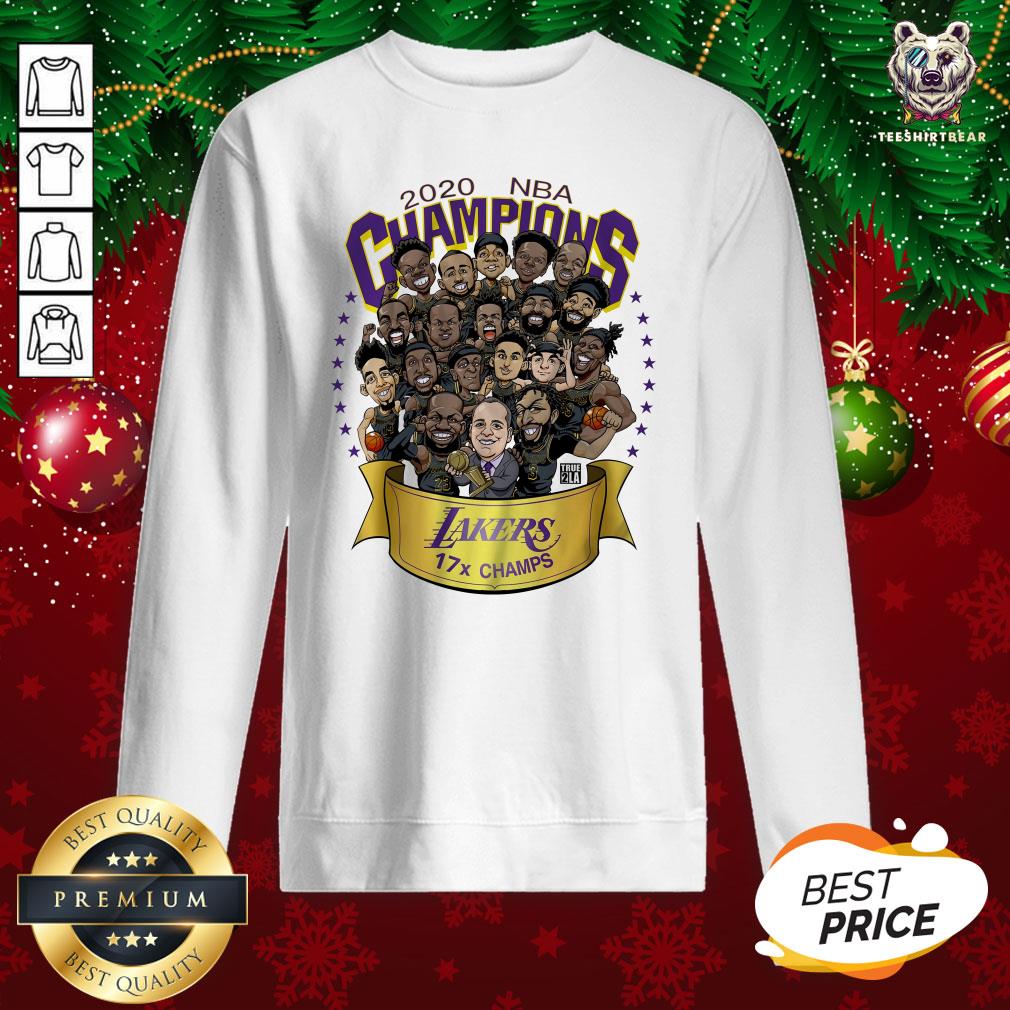 Great 2020 NBA Champions Los Angeles Lakers 17 Champs Cartoon Shirt