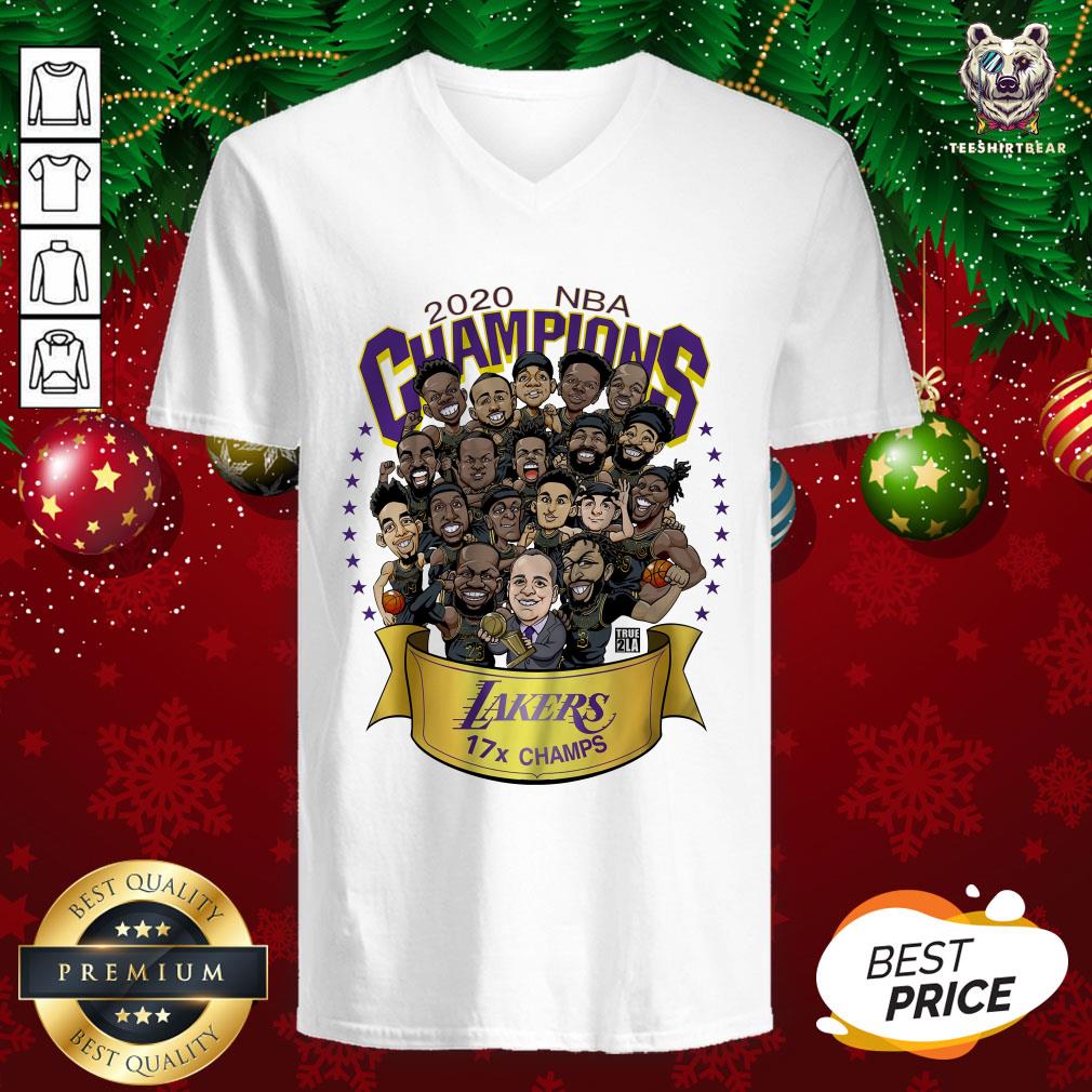 Great 2020 NBA Champions Los Angeles Lakers 17 Champs Cartoon Shirt