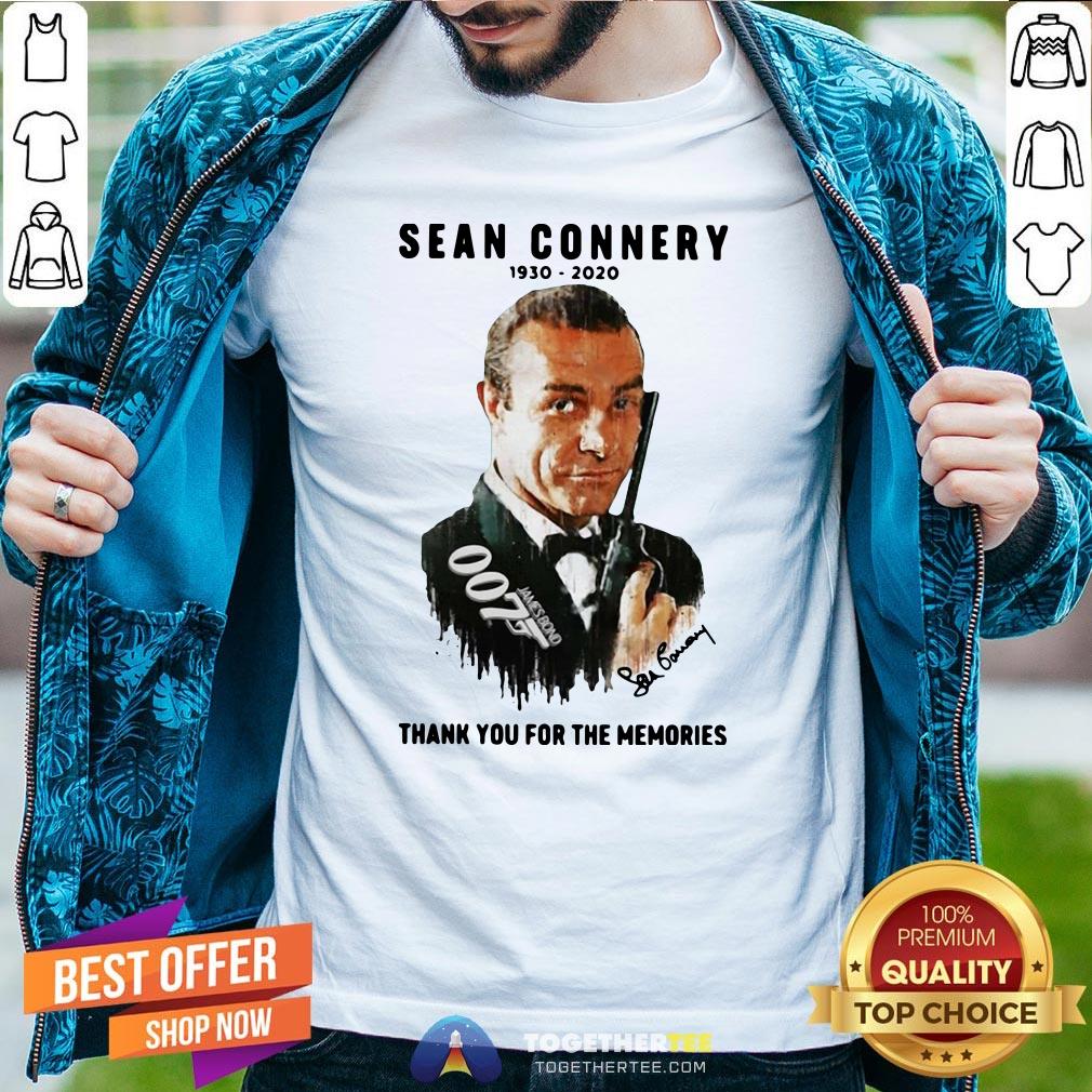Great Sean Connery 007 1930 2020 Signature Thank You For The Memories Shirt