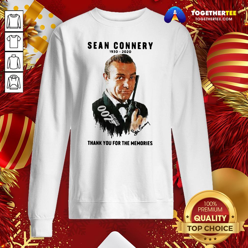 Great Sean Connery 007 1930 2020 Signature Thank You For The Memories Shirt