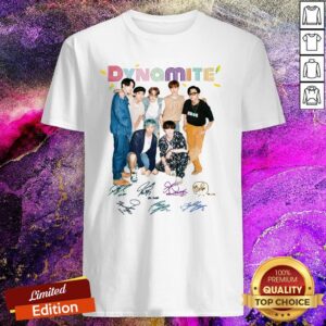 Nice BTS Dynomite Signatures Shirt