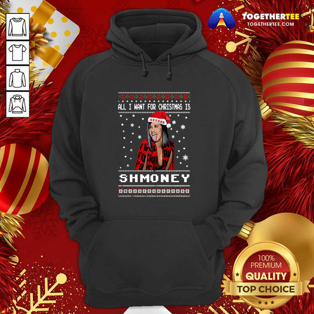 Happy All I Want For Christmas Is Shmoney Ugly Merry Christmas Shirt