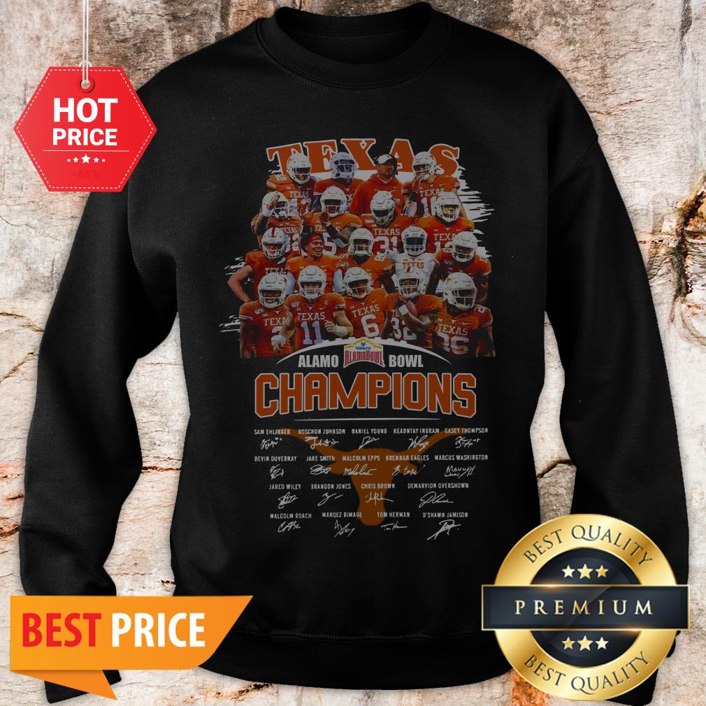 Texas Longhorns Alamo Bowl Champions Signatures Shirt