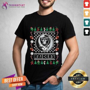 Pretty Las Vegas Raiders Grateful Dead Ugly Christmas Sweater Shirt