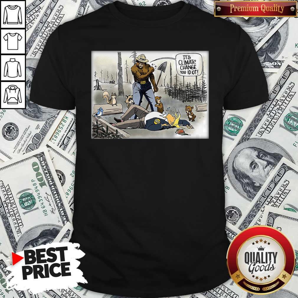 It's Climate Change You Idiot Shirt