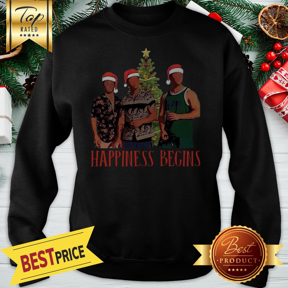 Jonas Brother Santa Happiness Begins Christmas Shirt