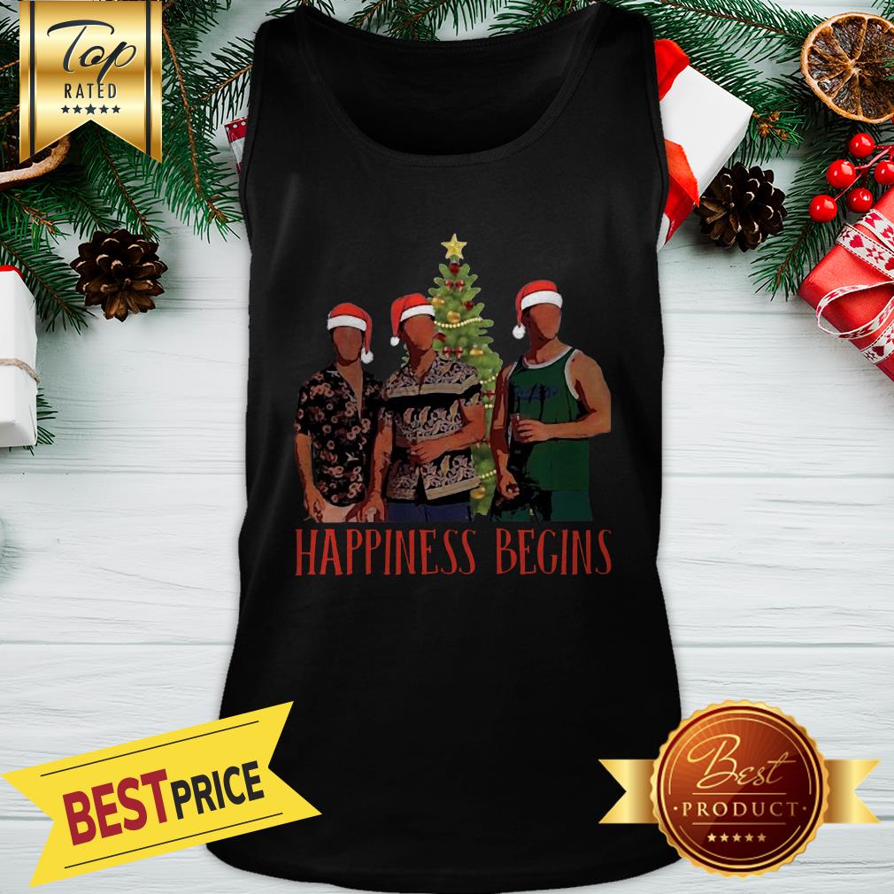 Jonas Brother Santa Happiness Begins Christmas Shirt