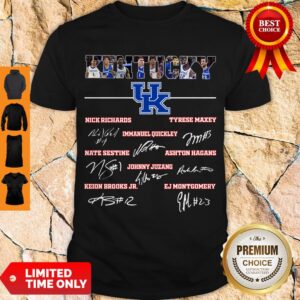 Kentucky Football Nick Richards Tyrese Maxey Immanuel Quickley Signature Shirt