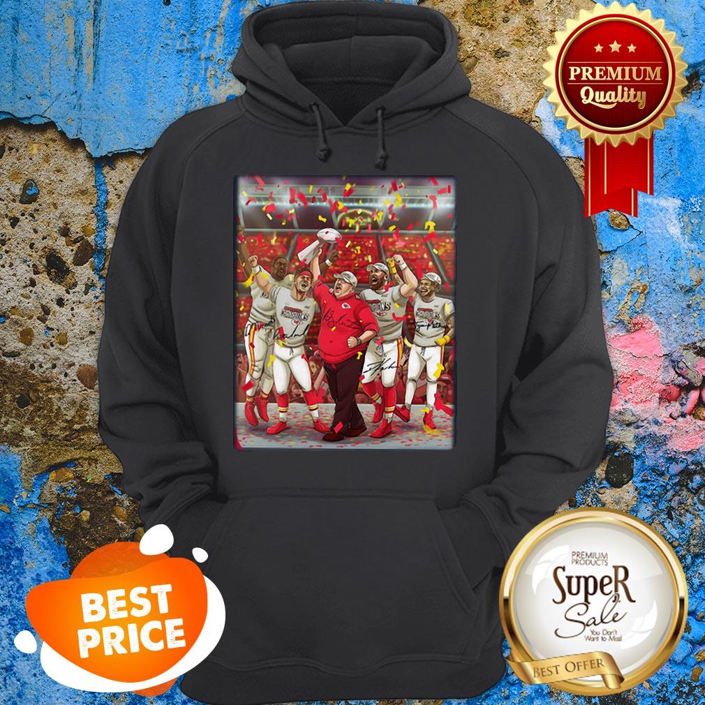 Kansas City Chiefs Andy Reid Super Bowl Champions Signatures Shirt