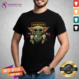 Nice Baby Yoda Hug 75th Ranger Regiment Shirt
