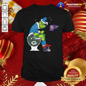 Official The Grinch Detroit Lions Shit On Toilet Green Bay Packers And Other Teams Christmas Shirt