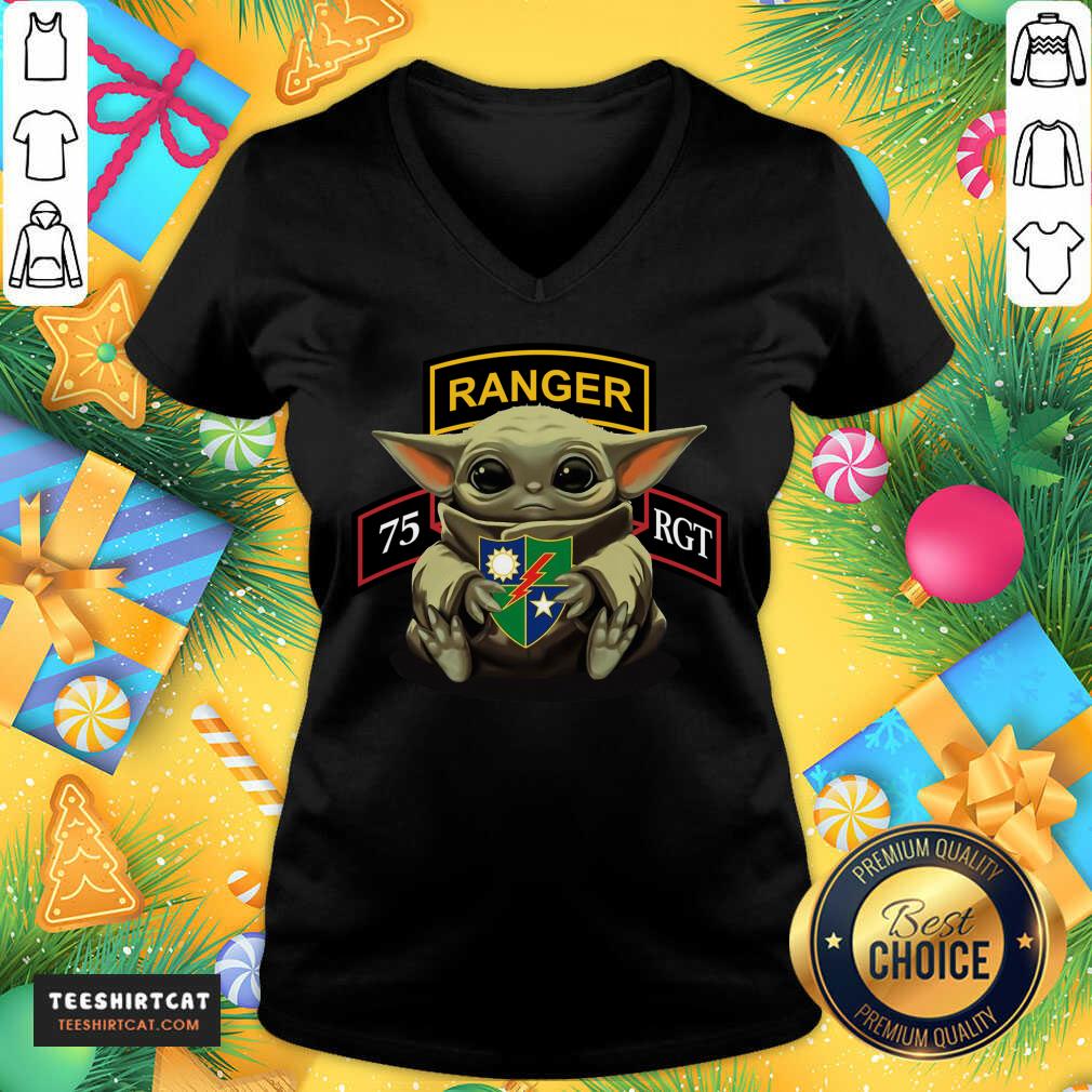Nice Baby Yoda Hug 75th Ranger Regiment Shirt