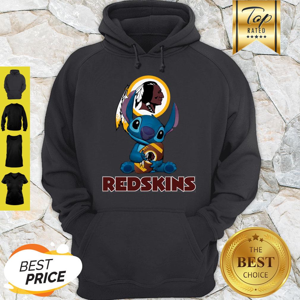 Nice Disney Stitch Hug Washington Redskins Logo Shirt