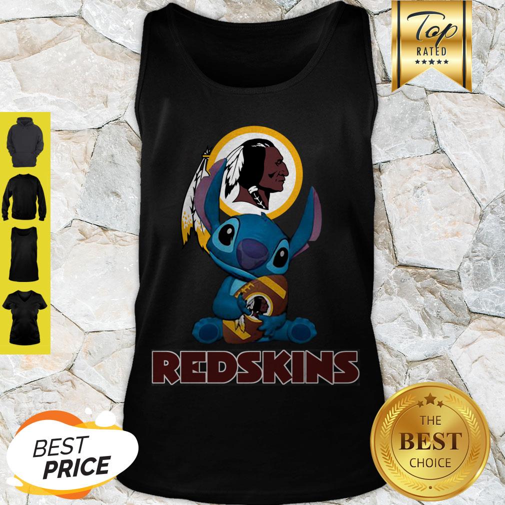 Nice Disney Stitch Hug Washington Redskins Logo Shirt