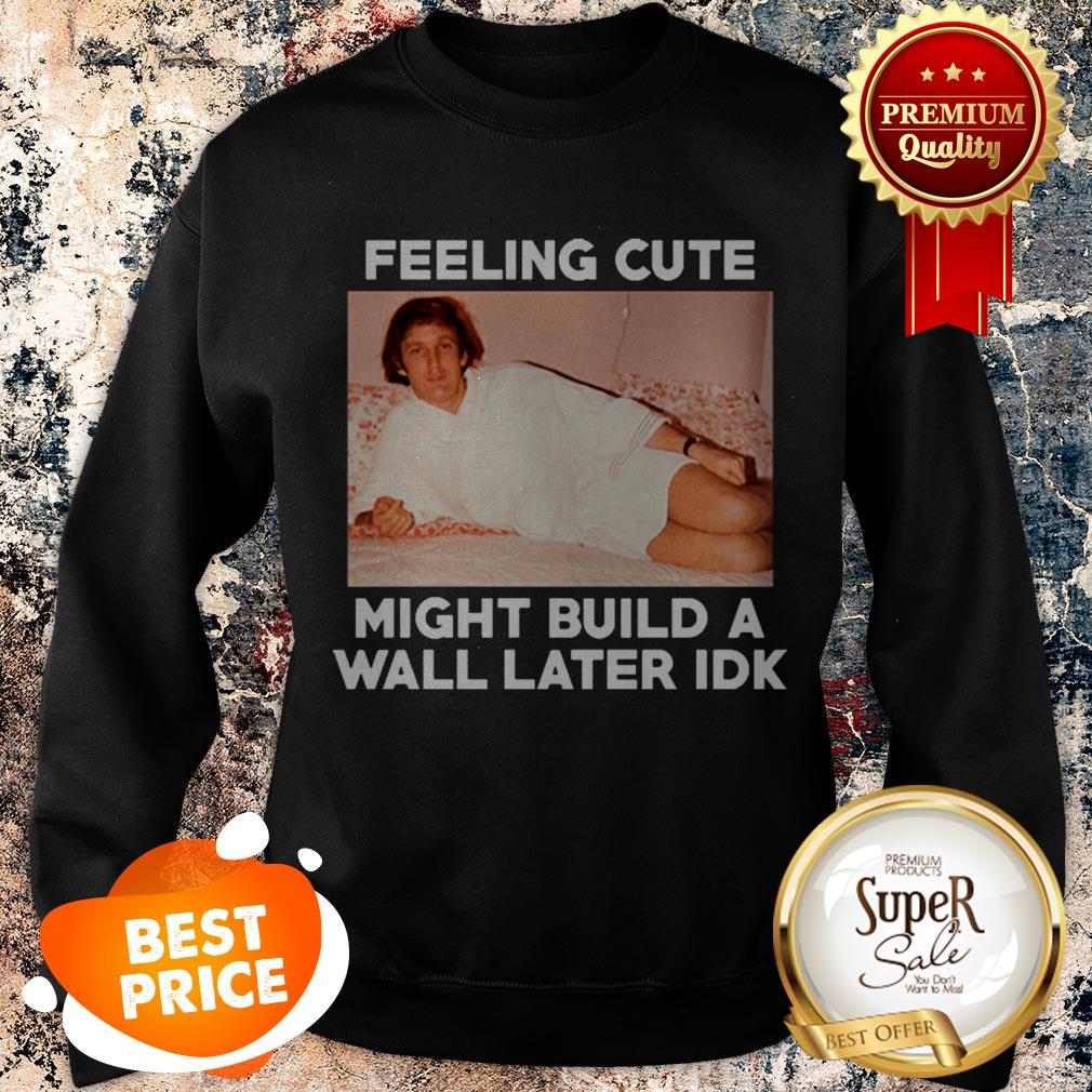 Nice Feeling Cute Might Build A Wall Later Idk Trump Shirt