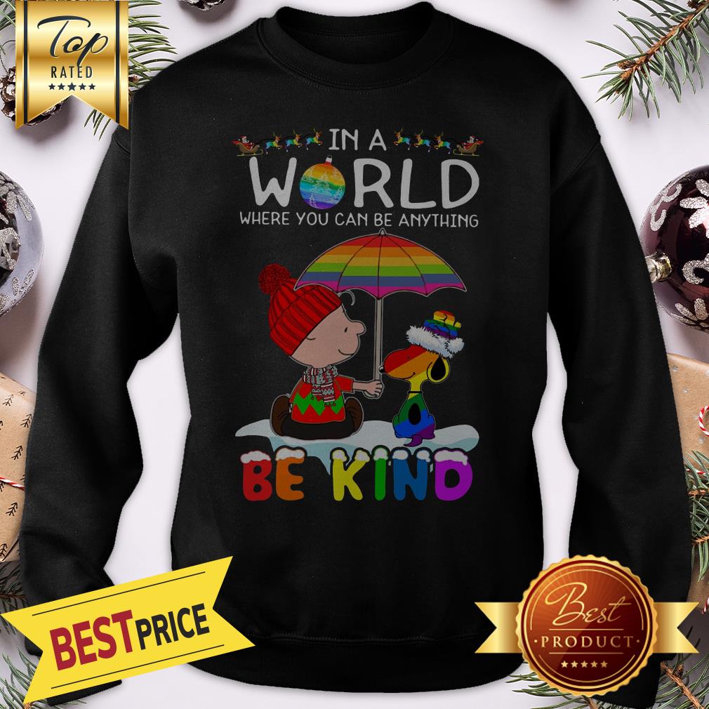 Nice LGBT Snoopy In A World Where You Can Be Anything Be Kind Shirt