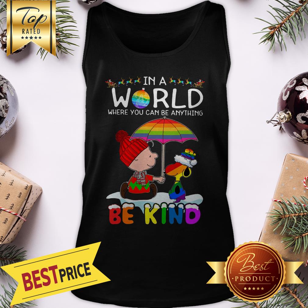 Nice LGBT Snoopy In A World Where You Can Be Anything Be Kind Shirt